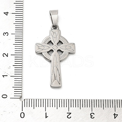 304 Stainless Steel Pendants STAS-P400-11B-P-1