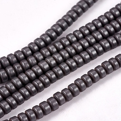 Matte Style Frosted Non-magnetic Synthetic Hematite Beads Strands LS-G-M007-78-1