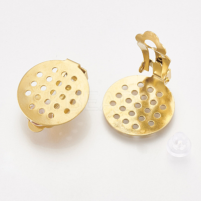 304 Stainless Steel Clip-on Earring Findings X-STAS-S104-01B-1