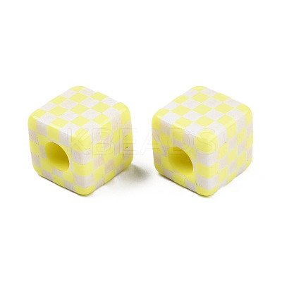 Opaque Resin European Beads RESI-N022-10B-C03-1
