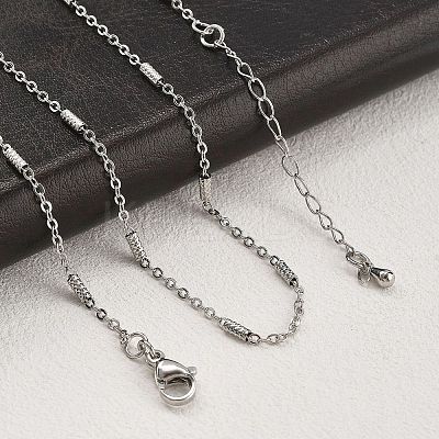 Brass Cable Chain Necklaces for Women NJEW-D302-19P-1