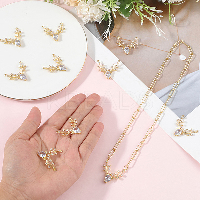 10Pcs Brass Micro Pave Cubic Zirconia Pendants FIND-BBC0004-28A-01-1