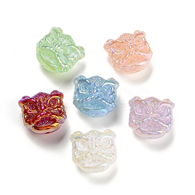 Iridescent Plating Acrylic Beads MACR-K353-29-1