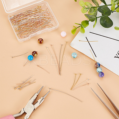 200Pcs 20 Styles Brass Ball Head Pins KK-BC0009-20-1