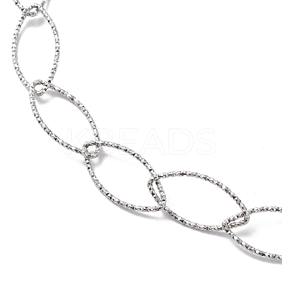 Non-Tarnish 304 Stainless Steel Horse Eye Link Chain Necklace for Men Women LS-STAS-B039-02P-1