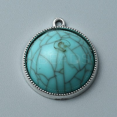 Opaque Resin Pendants RESI-TAC0010-80B-1
