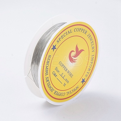 Round Copper Jewelry Wire CWIR-S002-0.2mm-01-1