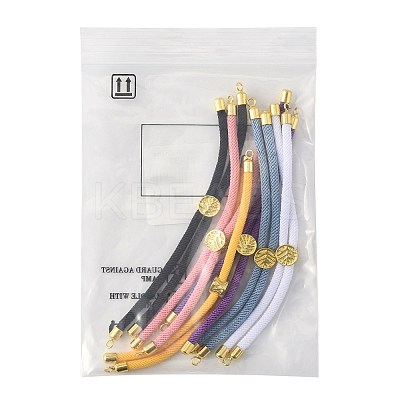 6Pcs 6 Colors Nylon Cords Bracelet Makings Fit for Connector Charms AJEW-FS0001-39-1