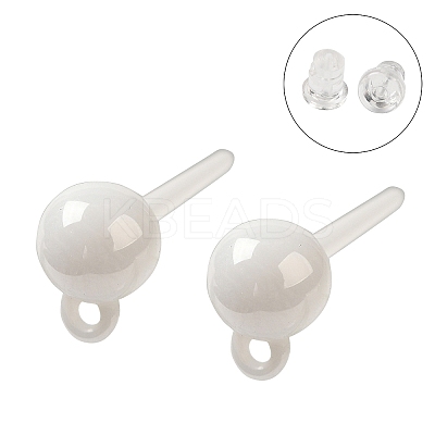 Hypoallergenic Bioceramics Zirconia Ceramic Ear Hooks EJEW-F340-12-1