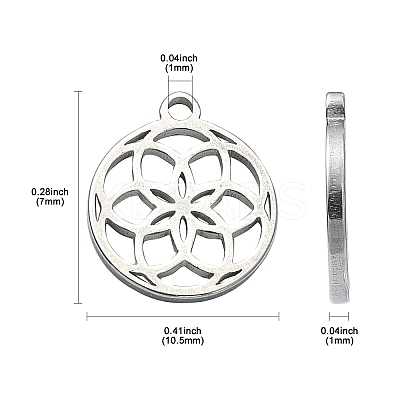 304 Stainless Steel Charms STAS-CJC0008-21P-1