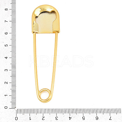 Alloy Extra Large Safety Pin Brooches PALLOY-P333-01G-1