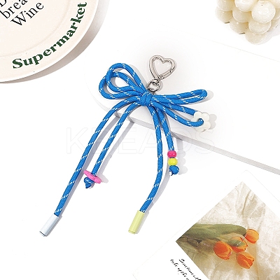 Polyester Braided Rope Bowknot Hanging Ornaments PW-WG70E10-01-1