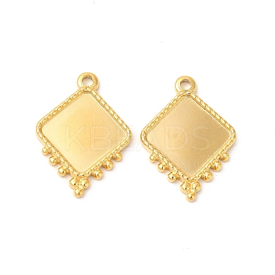 Ion Plating(IP) 304 Stainless Steel Pendant Cabochon Settings STAS-L268-042G-1