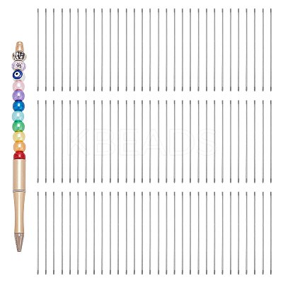 100Pcs 304 Stainless Steel Special Extended Rods for Ballpoint Pens FIND-FG0005-14A-1