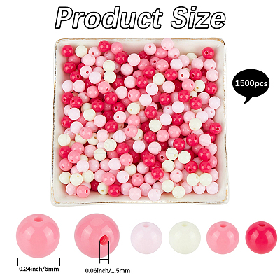 Opaque Acrylic Beads SACR-PA0001-04A-05-1