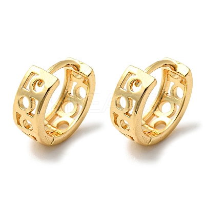 Brass Hollow Hoop Earrings EJEW-M236-01B-G-1
