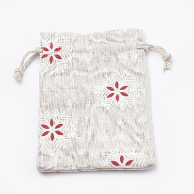 Polycotton(Polyester Cotton) Packing Pouches Drawstring Bags X-ABAG-T006-A18-1