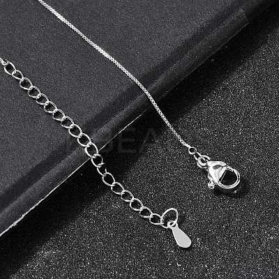 0.6MM Brass Box Chain Necklaces NJEW-G341-01P-1