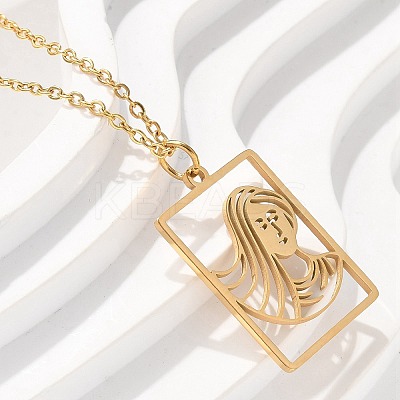 304 Stainless Steel Necklace LS-NJEW-D330-01G-06-1