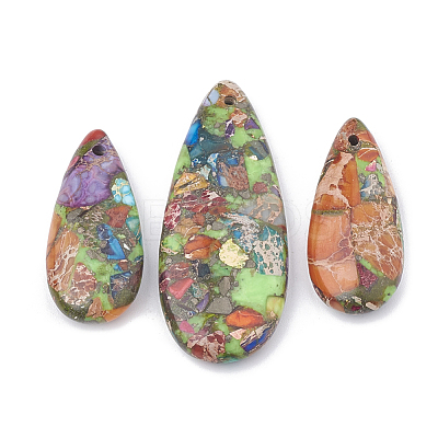 Natural Regalite/Imperial Jasper/Sea Sediment Jasper Pendants G-S328-003P-1