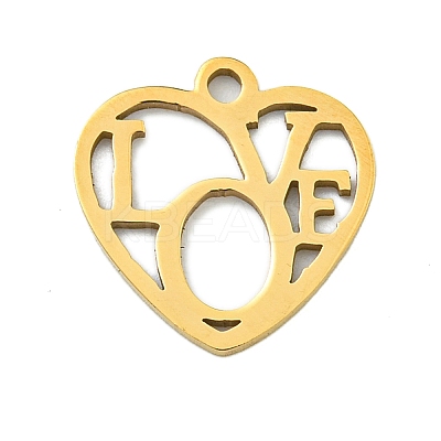 Ion Plating(IP) 201 Stainless Steel Charms STAS-M015-29G-1
