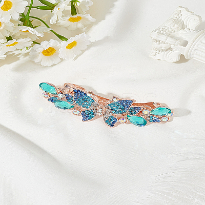 1Pc Alloy Rhinestone Hair Barrettes PHAR-LP0001-34D-1