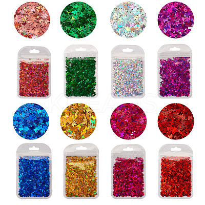 8 Bags 8 Colors Nail Art Glitter Sequins MRMJ-TA0001-29-1
