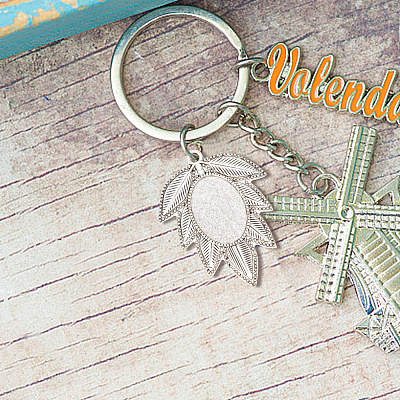 DIY Blank Leaf Pendant Making Kit DIY-GO0001-74-1