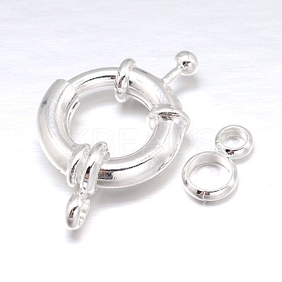 Brass Spring Ring Clasps KK-L082A-01S-1