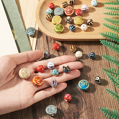 30Pcs Handmade Porcelain Beads PORC-TA0001-79-1
