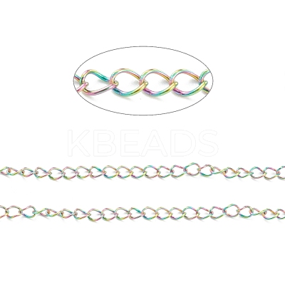 Ion Plating(IP) 304 Stainless Steel Curb Chain STAS-B020-05MC-1
