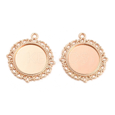 Zinc Alloy Pendant Settings for Cabochon & Rhinestone LS-PALLOY-A15290-RG-LF-1