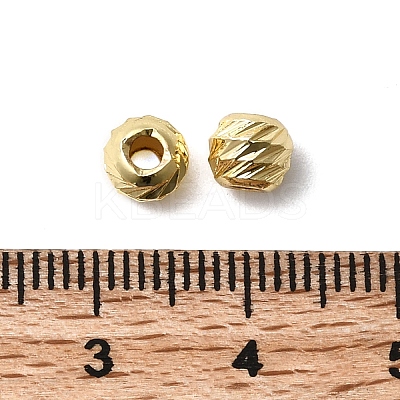 Corrugated Round Brass Beads KK-H520-03C-G-1