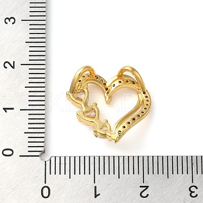 Brass Micro Pave Cubic Zirconia Pendants KK-M099-09G-1