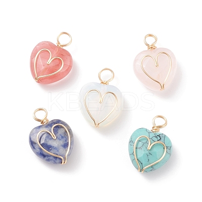 Natural & Synthetic Gemstone Pendants X-PALLOY-JF01618-1