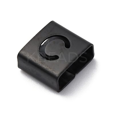 Ion Plating(IP) 304 Stainless Steel Square Slide Charms STAS-L132-16C-B-1
