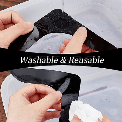 AHADEMAKER 16Pcs 2 Style PU Self Adhesive Non Slip Carpet Stickers FIND-GA0005-65-1