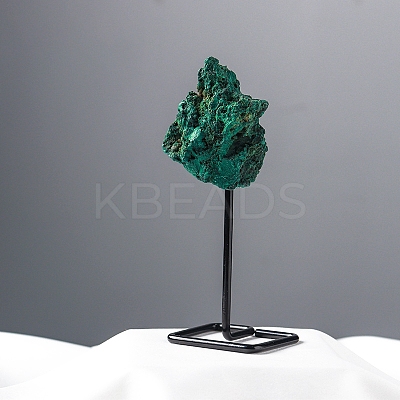 Natural Malachite Lamp with Metal Holder Ornament PW-WG598C7-19-1