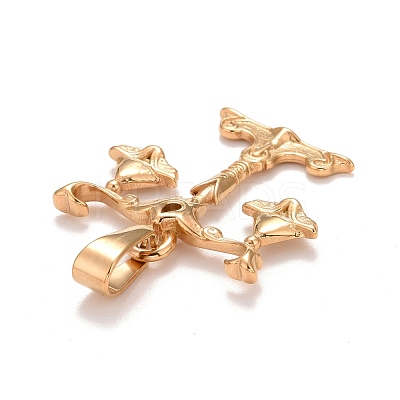 Ion Plating(IP) 304 Stainless Steel Pendants STAS-D165-14G-09-1