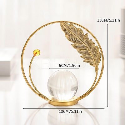 European Style Home Decoration TV Cabinet Creative Decoration Living Room Entrance Light Luxury Desktop Iron Art Crystal Ball Decoration PW-WG6340E-02-1