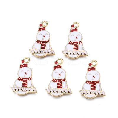 Rack Plating Alloy Enamel Pendants ENAM-N055-170B-1
