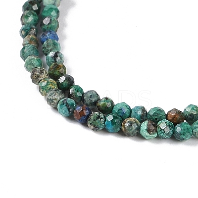 Natural Chrysocolla and Lapis Lazuli Beads Strands X-G-P542-A03-02-1