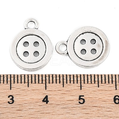 4-Hole Button Tibetan Style Zinc Alloy Charms LS-X-TIBEP-R334-167AS-RS-1