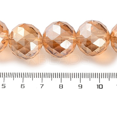 Transparent Electroplate Glass Beads Strands EGLA-N002-34H-F01-1