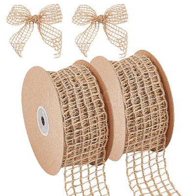 Braided Burlap Ribbon OCOR-WH0070-51A-1