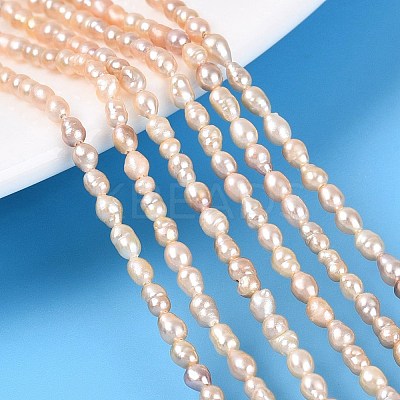 Natural Nucleated Pearl Beads Strands PEAR-N012-02O-02-1