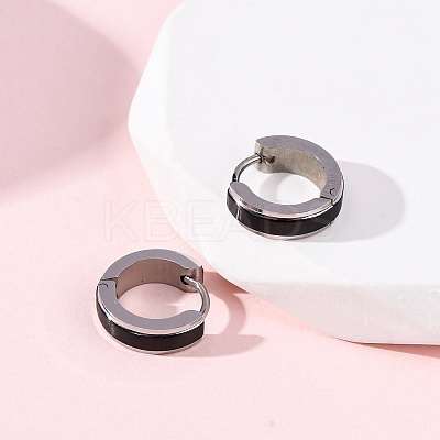 304 Stainless Steel Hoop Earrings EJEW-D331-19A-PB-1