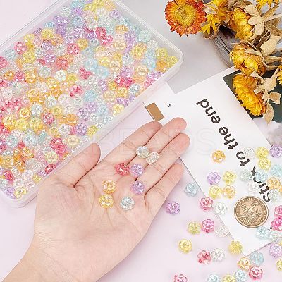 315pcs 7 colors Transparent Acrylic Beads MACR-FH0001-09-1