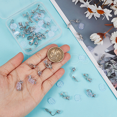 32Pcs Brass Clip-on Earring Findings KK-SP0001-26P-1