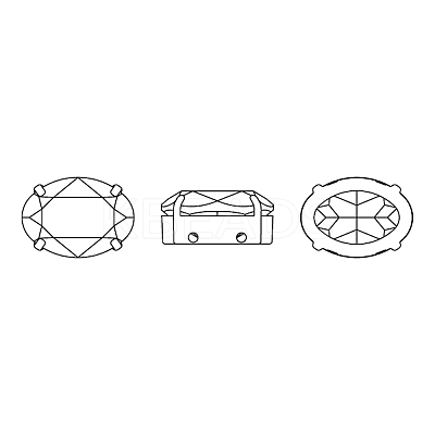 Preciosa® MAXIMA Crystal Sew-On Cups X-PRC-SB14-40010-S-1